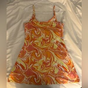 Sonoma Dress : size Medium Color: bright orange, yellow & pink